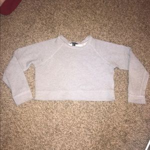Grey Crop Top Sweater